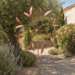 Molino decorativo de jardín doble rotación Ø 80 cm