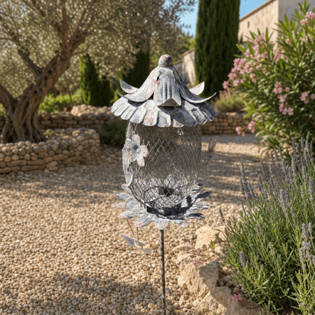 Comedero para pájaros con estaca de metal – 100 cm