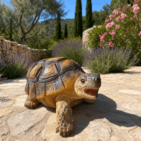 Tortuga decorativa de resina marrón – 17 cm