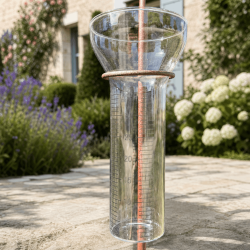 Vaso graduado de 35 mm para pluviómetro decorativo de jardín