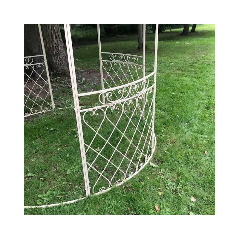 Gloriette kiosque pergolas belvédère de jardin fer vanille vue de détail