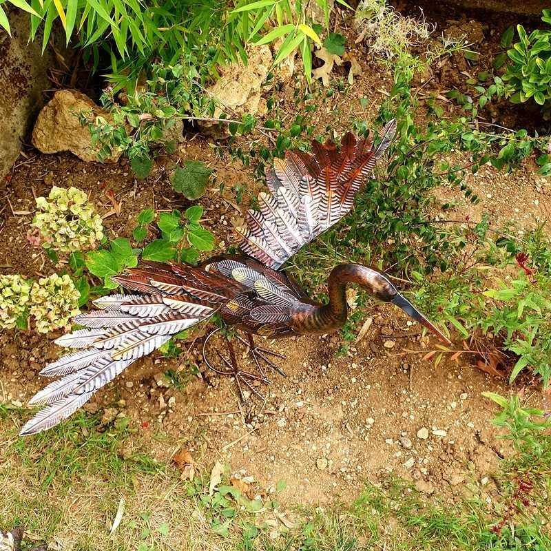 Grulla pequeño modelo bronce alas abajo 69,00 € LEZARD DU JARDIN