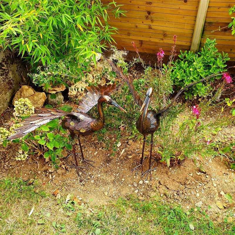 Pareja de grullas pequeño modelo bronce 135,00 € LEZARD DU JARDIN