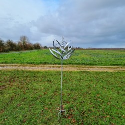Molino de viento decorativo de jardín en hierro gris modelo Orcher