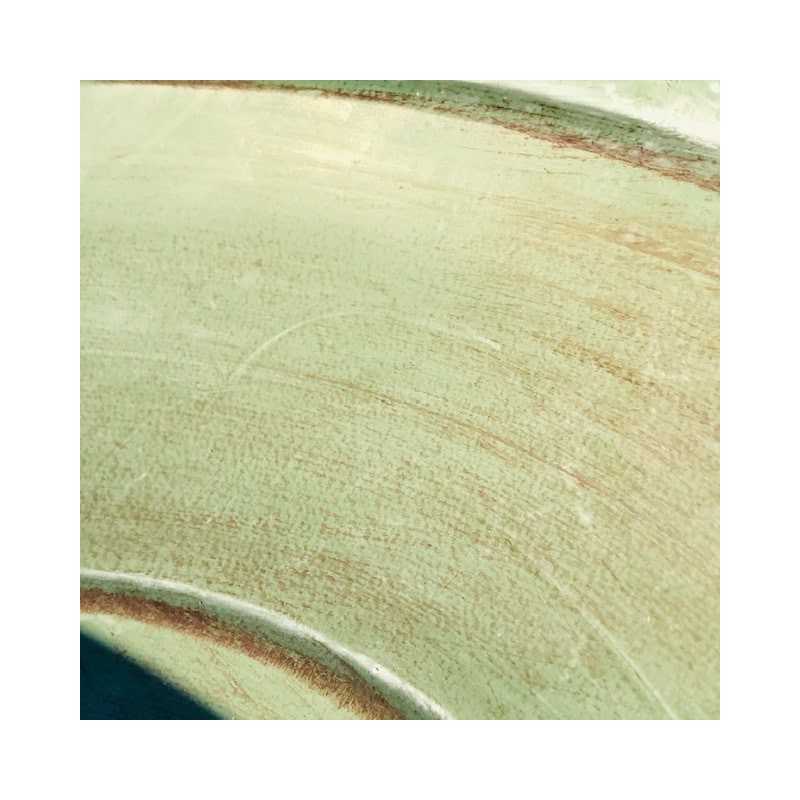 Magnifique Bain d'oiseau mangeoire en métal hauteur 76 cm vue de la patine 