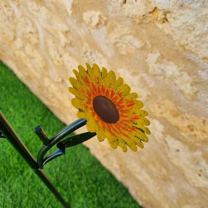 Pluviómetro decorativo de jardín con loro de colores