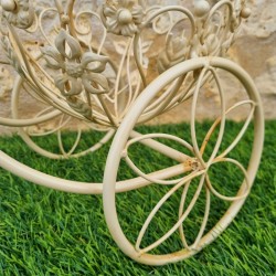 Portamacetas triciclo de metal vintage