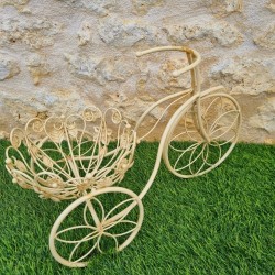 Portamacetas triciclo de metal vintage