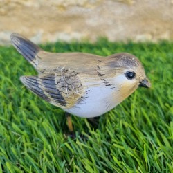Pájaro decorativo de resina realista de 9 cm