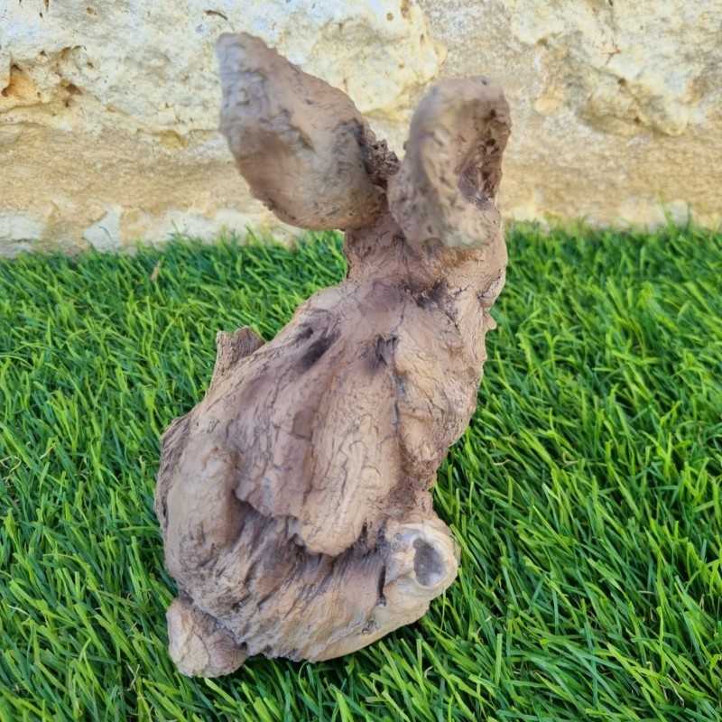 Conejo decorativo de resina realista para jardín