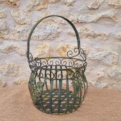 Cesta de hierro amarillo/verde 22,90 € LEZARD DU JARDIN