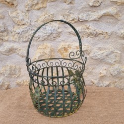 Cesta de hierro amarillo/verde 22,90 € LEZARD DU JARDIN