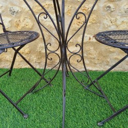 Conjunto de jardín bistró de metal para 2 personas