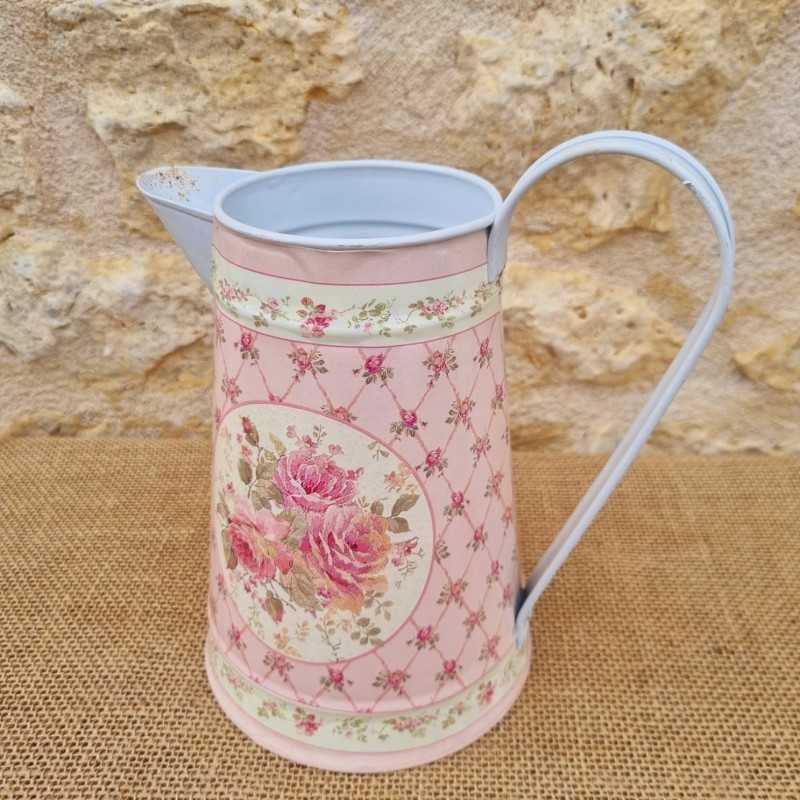 Broc decorativo estilo antiguo con motivos de rosas 18,90 € LEZARD DU JARDIN