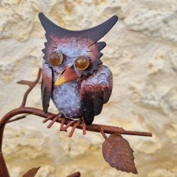 Bain d'oiseau sur pic en fer Chouette ,mangeoire H127 cm 39,90 € LEZARD DU JARDIN