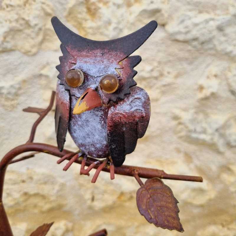 Bain d'oiseau sur pic en fer Chouette ,mangeoire H127 cm 39,90 € LEZARD DU JARDIN