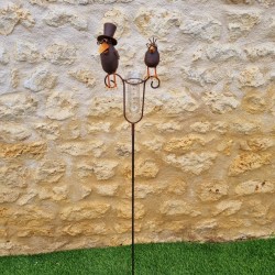 Pluviómetro decorativo con dos cuervos – 145 cm