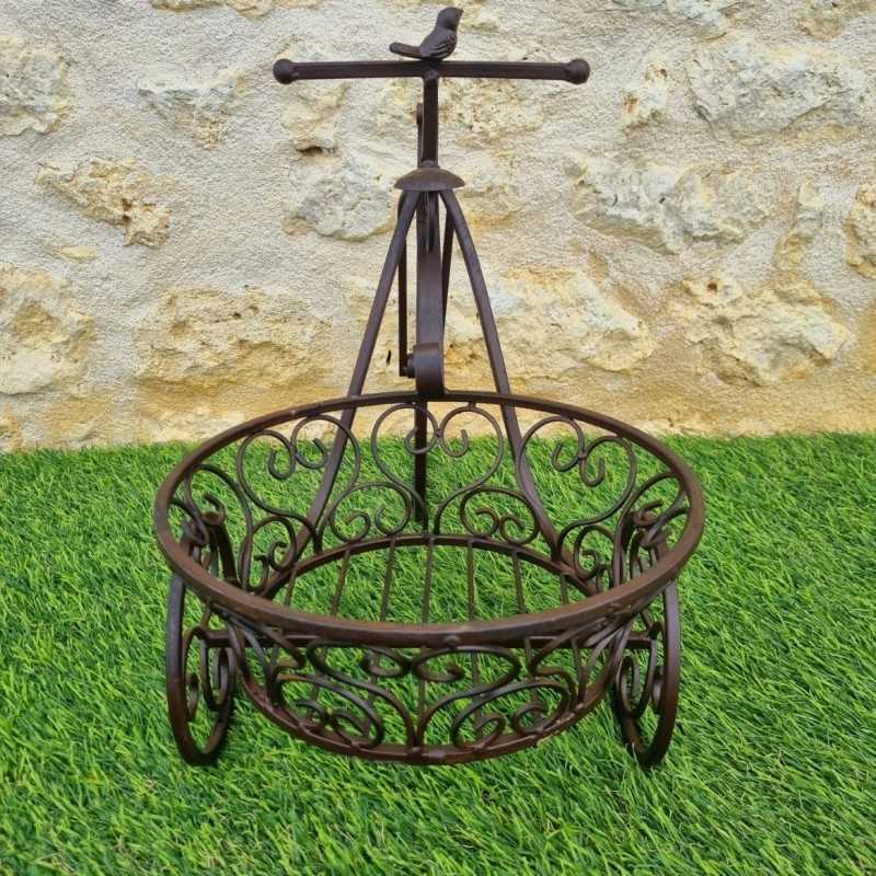 Soporte para plantas triciclo marrón cesta baja 49,90 € LEZARD DU JARDIN