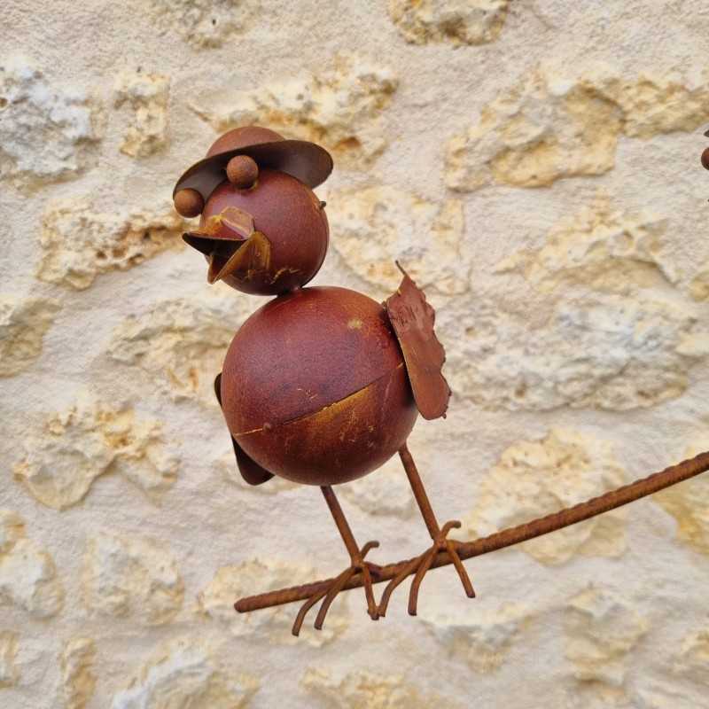 Pico de jardín decorativo, móvil, balancín de hierro familia de pájaros 39,90 € LEZARD DU JARDIN