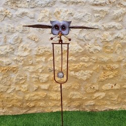 balancier de jardin pic tuteur décoratif hibou H132 45,90 € LEZARD DU JARDIN
