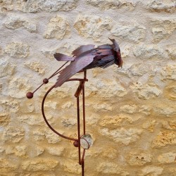 balancier de jardin pic tuteur décoratif hibou H132 45,90 € LEZARD DU JARDIN