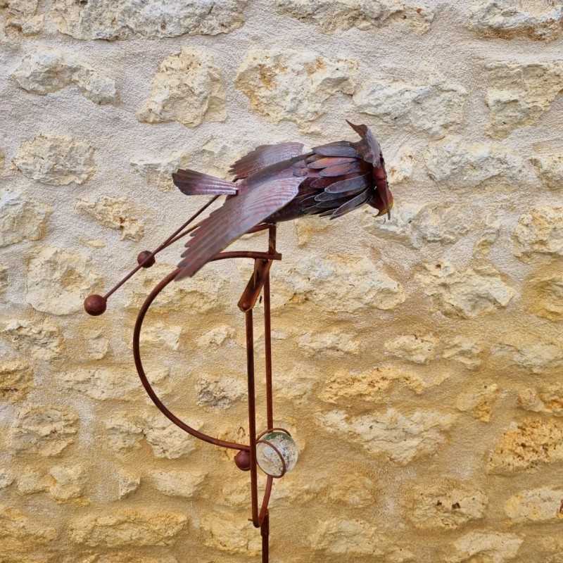 balancier de jardin pic tuteur décoratif hibou H132 45,90 € LEZARD DU JARDIN