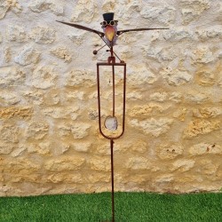 Balancier en fer oiseau coloré grandes ailes bouge avec le vent 44,90 € LEZARD DU JARDIN