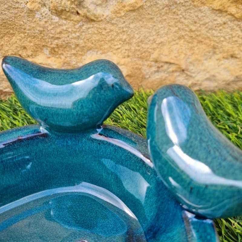 Baño para pájaros, comedero de barro azul para colocar 28,90 € LEZARD DU JARDIN