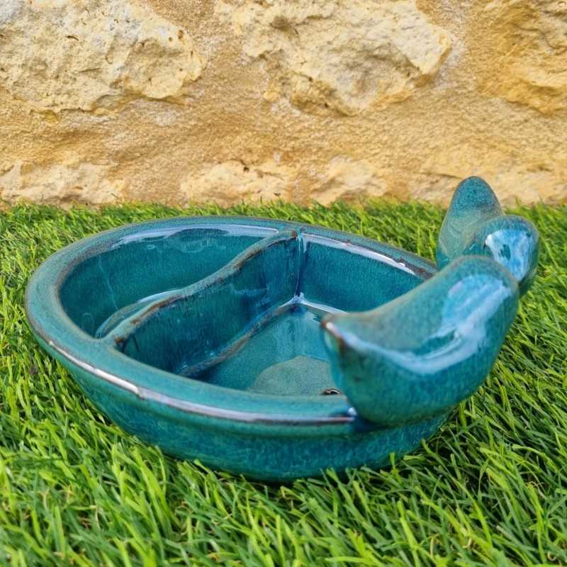 Baño para pájaros, comedero de barro azul para colocar 28,90 € LEZARD DU JARDIN
