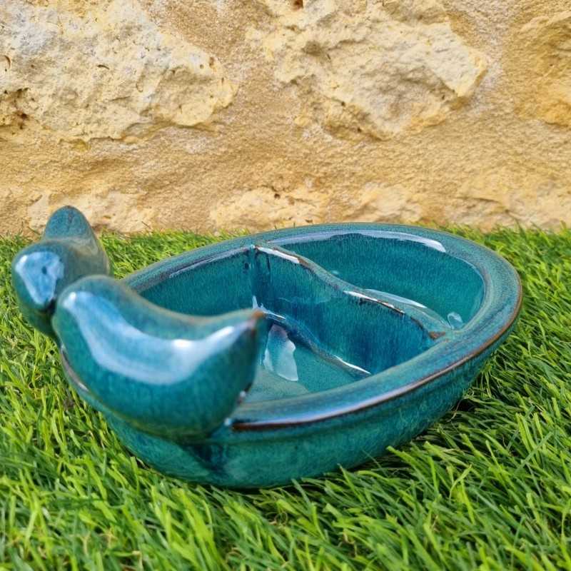 Baño para pájaros, comedero de barro azul para colocar 28,90 € LEZARD DU JARDIN