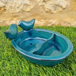 Baño para pájaros, comedero de barro azul para colocar 28,90 € LEZARD DU JARDIN