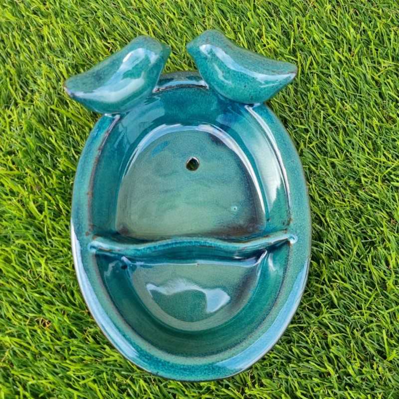 Baño para pájaros, comedero de barro azul para colocar 28,90 € LEZARD DU JARDIN