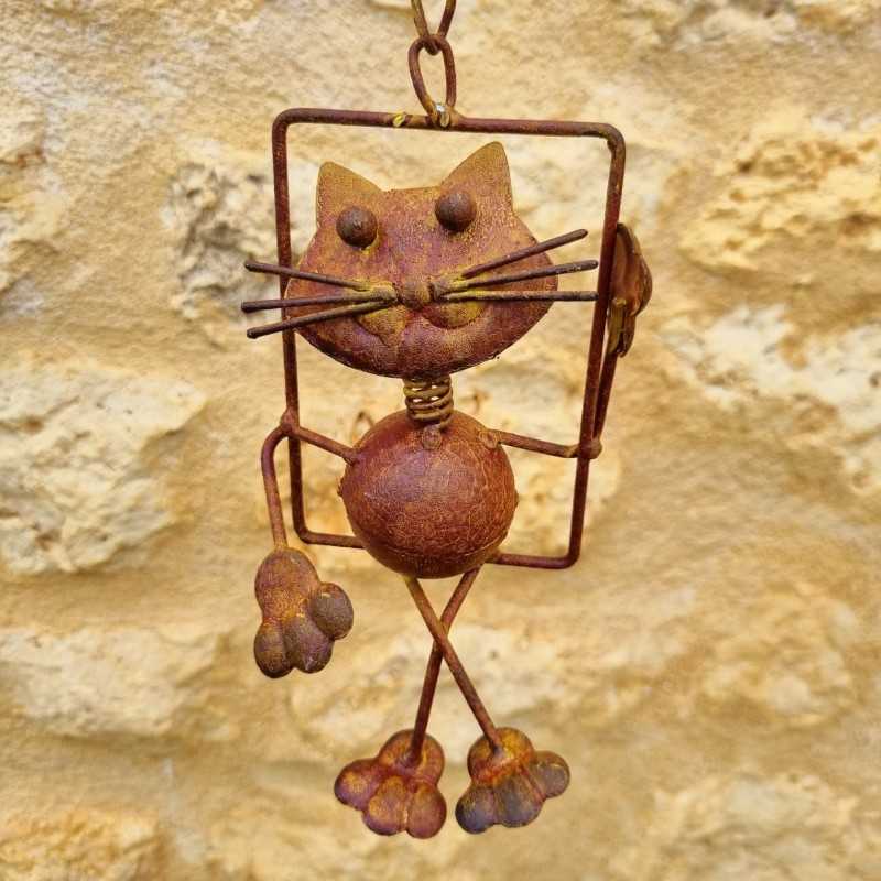 Pic de Jardin Décoratif - Mobile Éolienne en Fer Chat et Souris | Lézard du Jardin