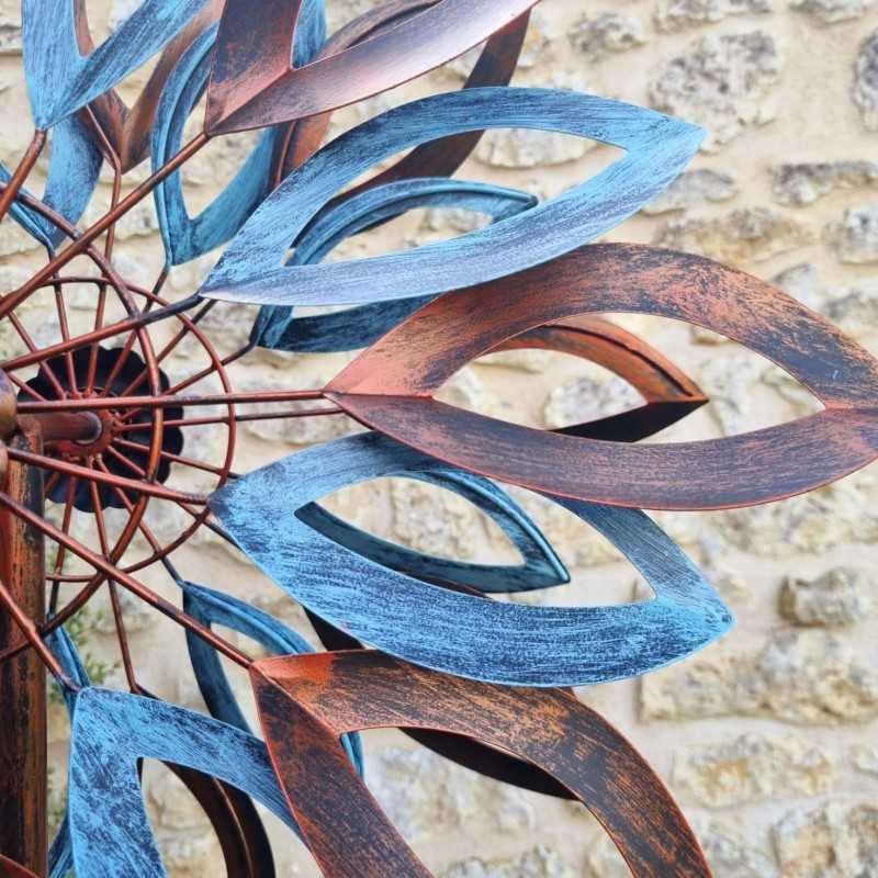 Éolienne, Moulin à Vent girouette de jardin à piquer modèle Tauzia