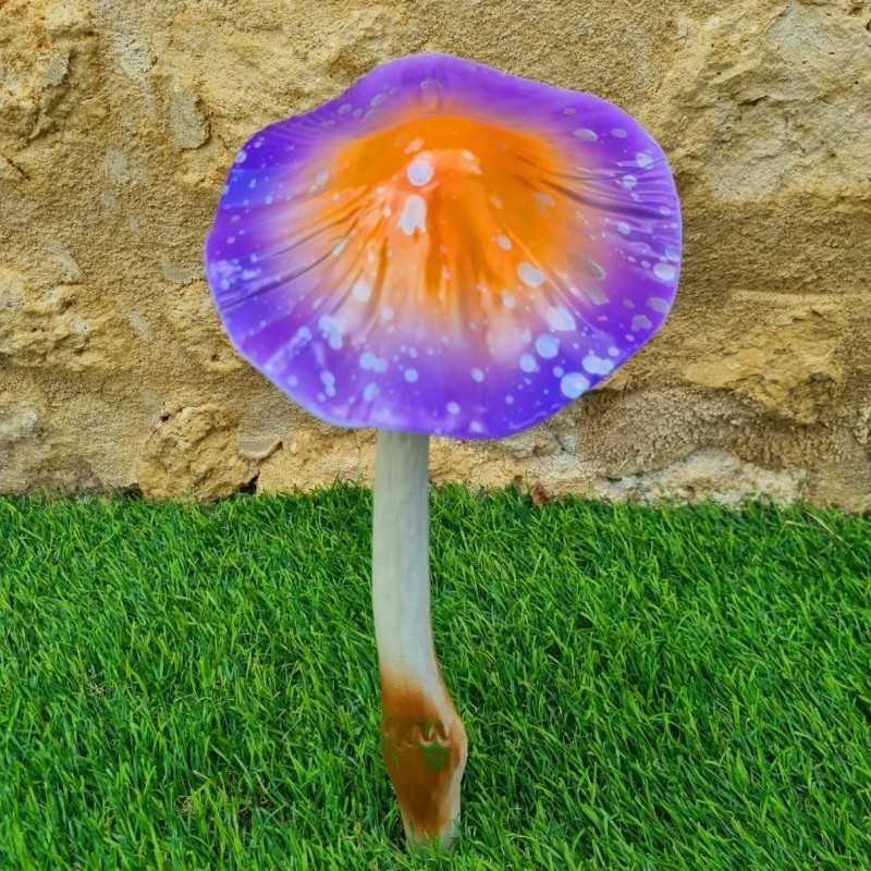 Champiñón de hierro para plantar violeta y naranja con peso 14,90 € LEZARD DU JARDIN
