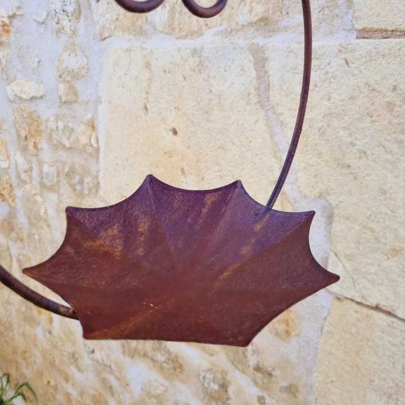 Mangeoire à oiseaux suspendue en fer coeur