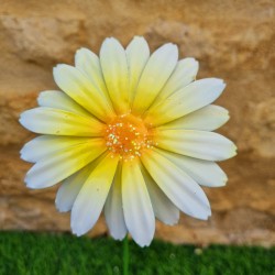 Flor de hierro naranja, amarilla y blanca con centro de purpurina 8,90 € LEZARD DU JARDIN