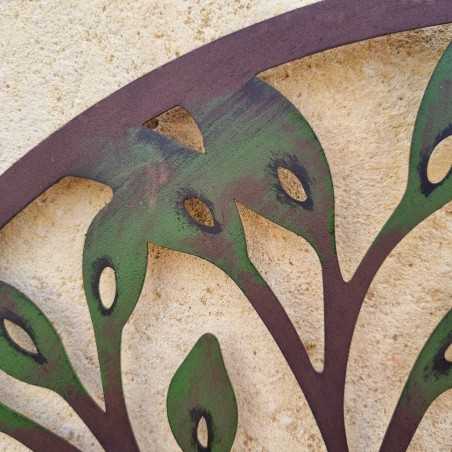 Árbol de la vida de pared en metal con corazón