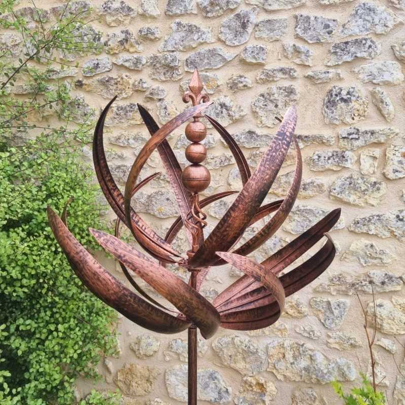Molino de viento decorativo para jardín en hierro cobreado modelo CHANTILLY 169,00 € LEZARD DU JARDIN