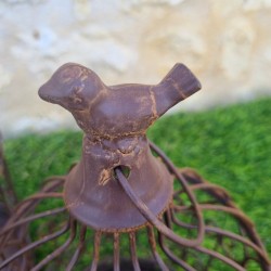 Cesta de hierro burdeos beige 22,90 € LEZARD DU JARDIN