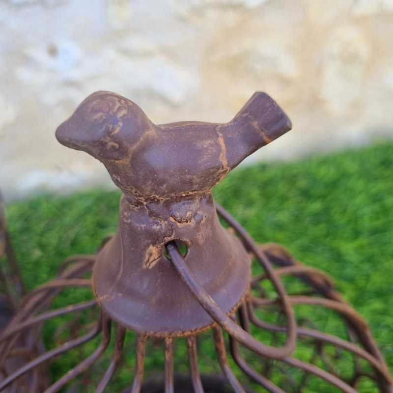 Cesta de hierro burdeos beige 22,90 € LEZARD DU JARDIN