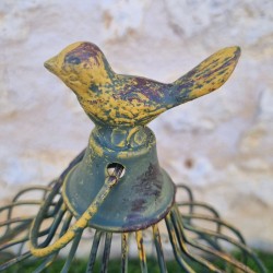 Cesta de hierro burdeos beige 22,90 € LEZARD DU JARDIN