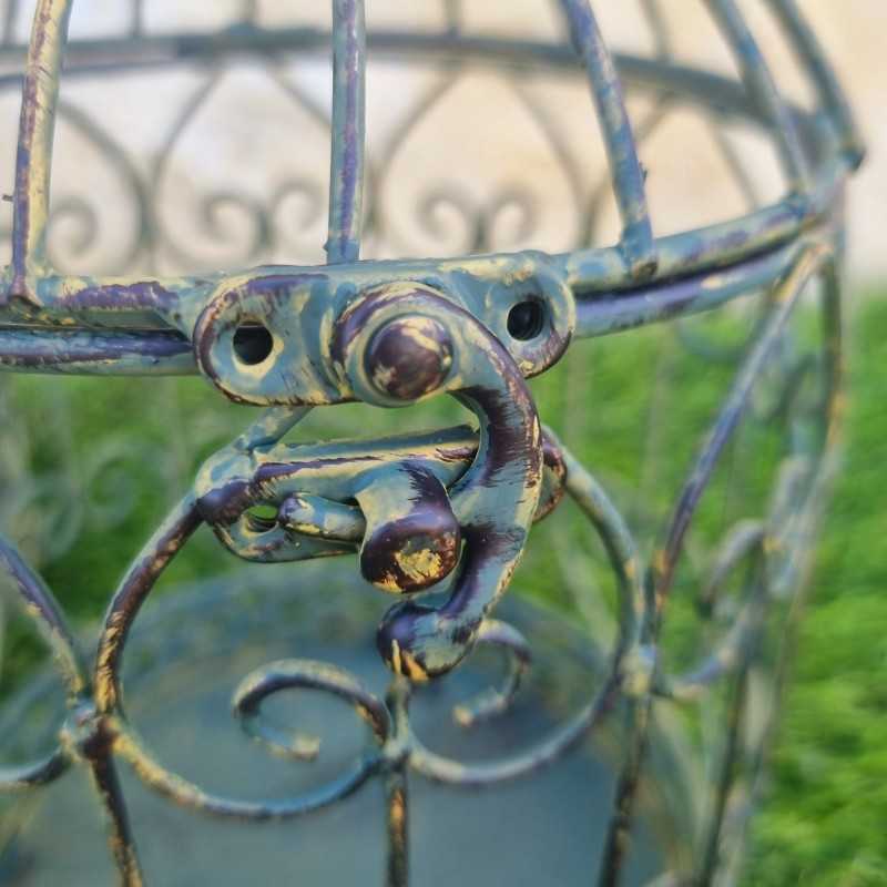 Cesta de hierro burdeos beige 22,90 € LEZARD DU JARDIN