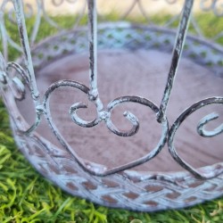 Cesta de hierro burdeos beige 22,90 € LEZARD DU JARDIN