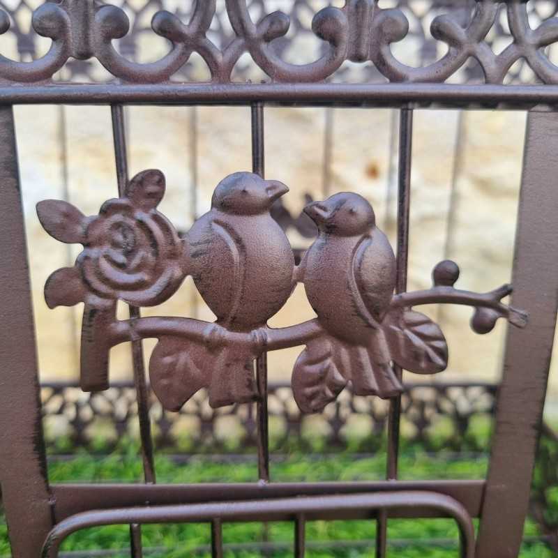 Cesta de hierro burdeos beige 22,90 € LEZARD DU JARDIN