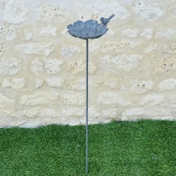 Baño para pájaros gris para clavar en el suelo H105 cm 21,90 € LEZARD DU JARDIN