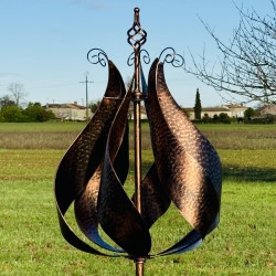 Molino decorativo de jardín RIVAU de metal cobrizo