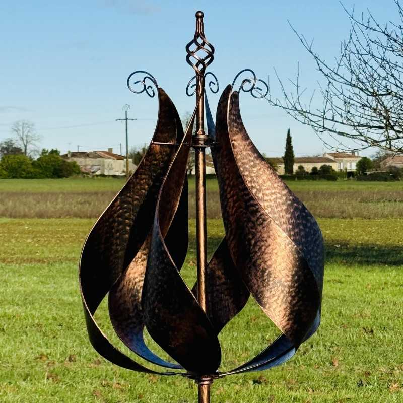 Molino decorativo de jardín RIVAU de metal cobrizo