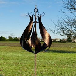 Molino decorativo de jardín RIVAU de metal cobrizo