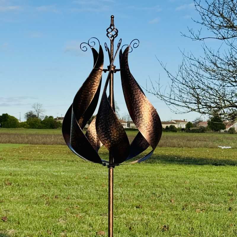 Molino decorativo de jardín RIVAU de metal cobrizo